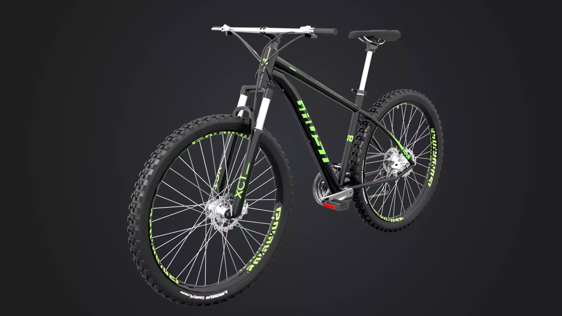 Mountain Bike Low-poly 3D model_0
