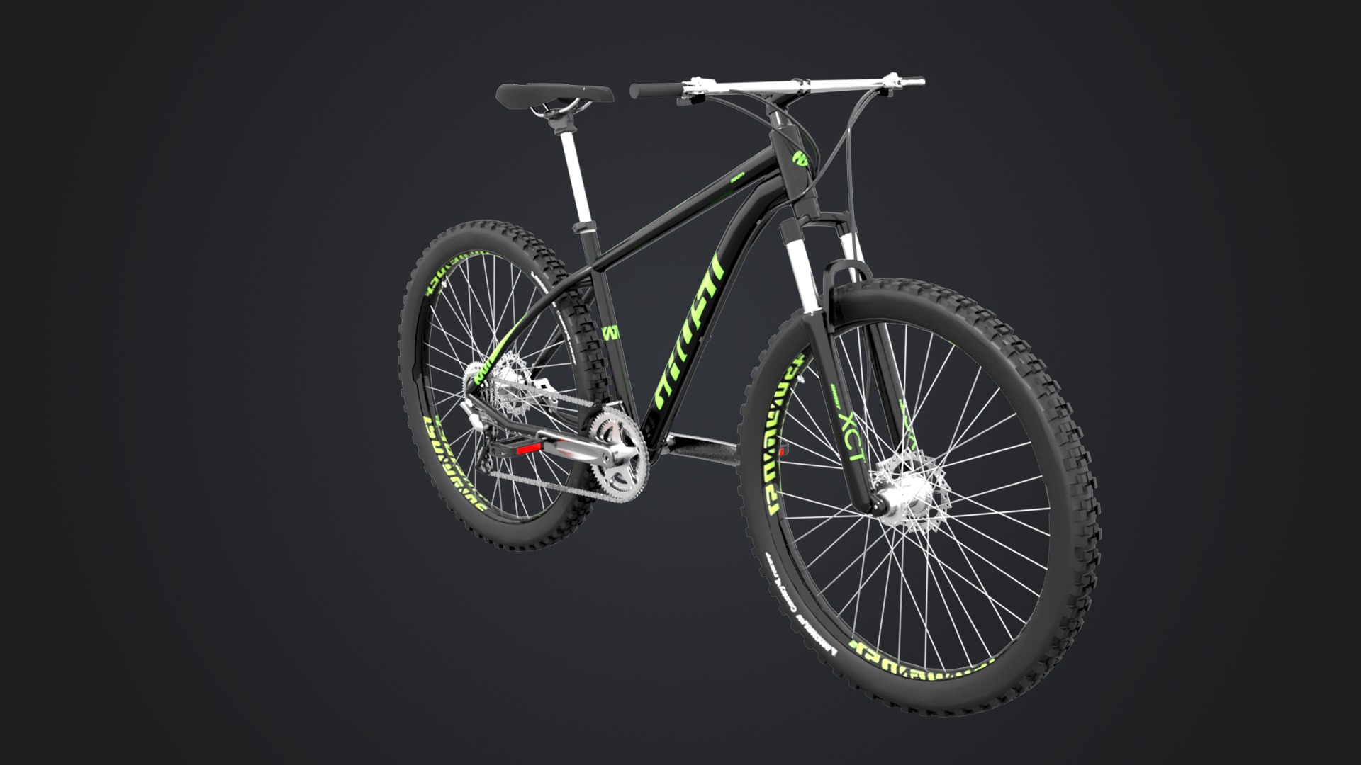 Mountain Bike Low-poly 3D model_4