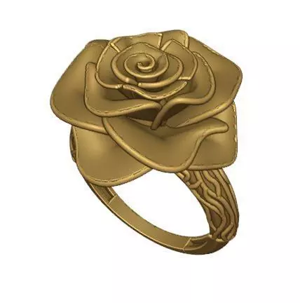 anillo rosa 3D print model_0