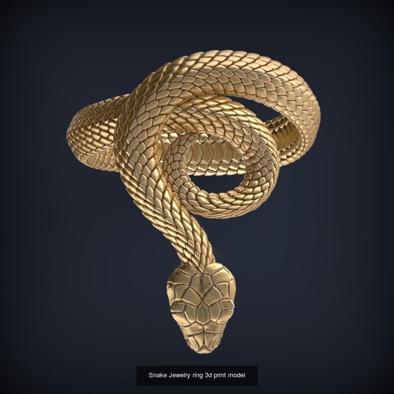 Snake Jewelry Rings Collection Pack 3d print models 3D print model_2