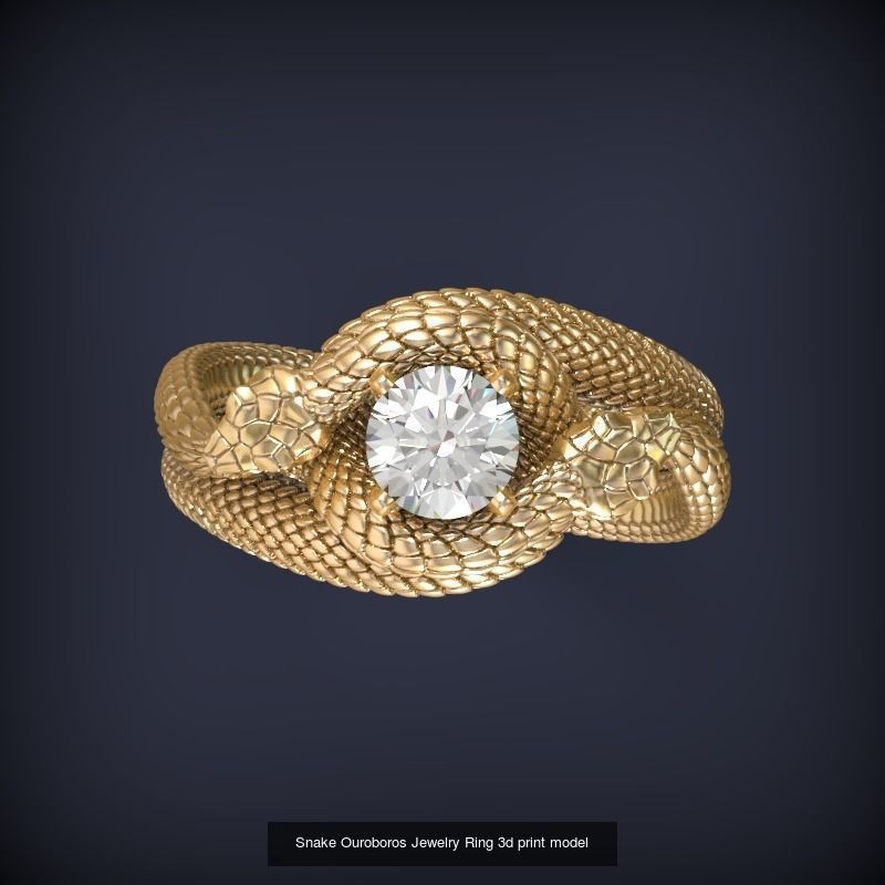 Snake Jewelry Rings Collection Pack 3d print models 3D print model_4