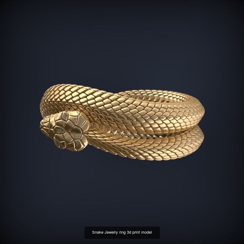 Snake Jewelry Rings Collection Pack 3d print models 3D print model_3