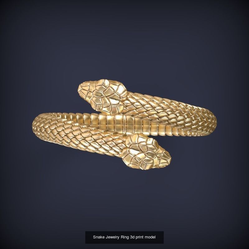 Snake Jewelry Rings Collection Pack 3d print models 3D print model_6
