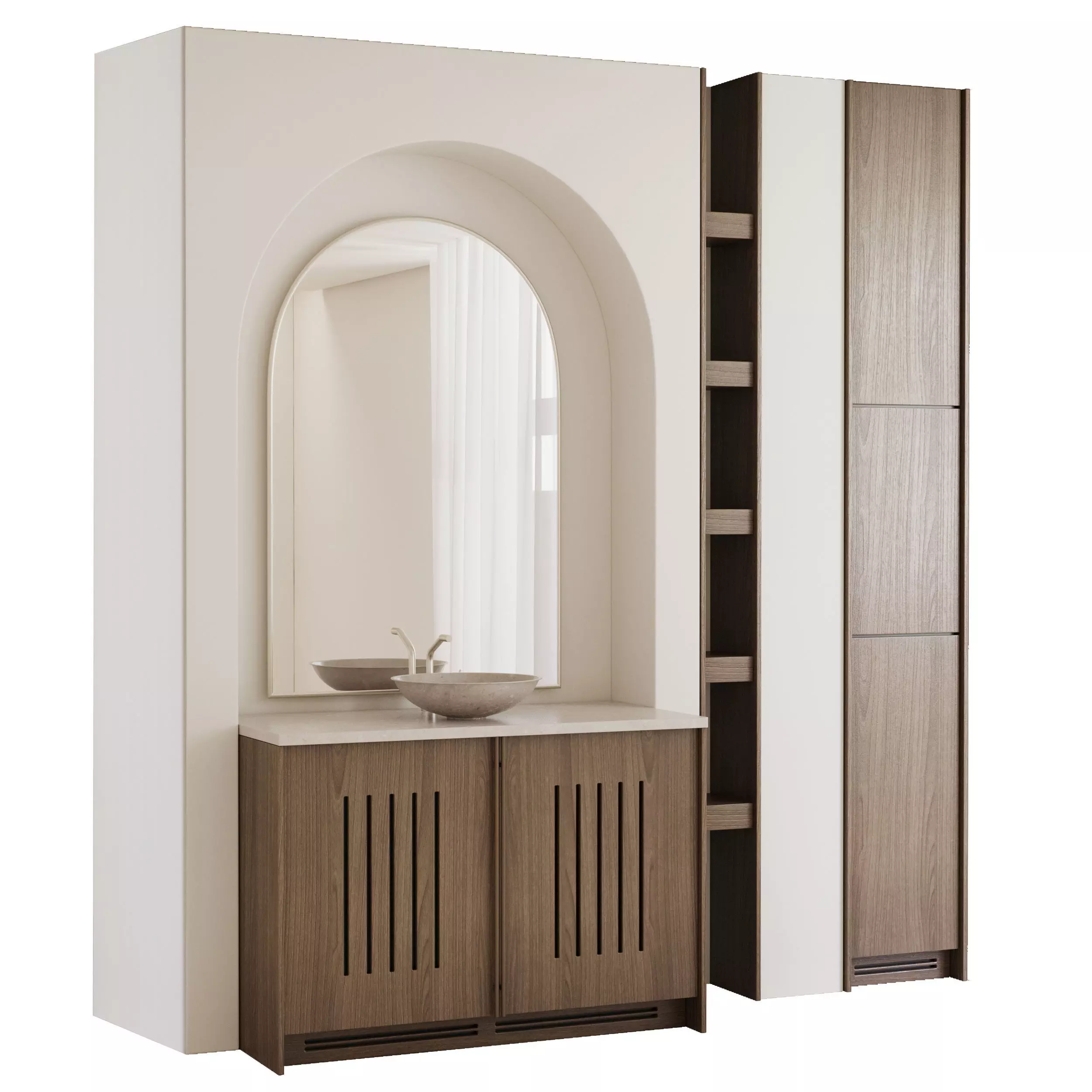 Bathroom furniture by Fauset Bathroom Mina set 110 Low-poly 3D model