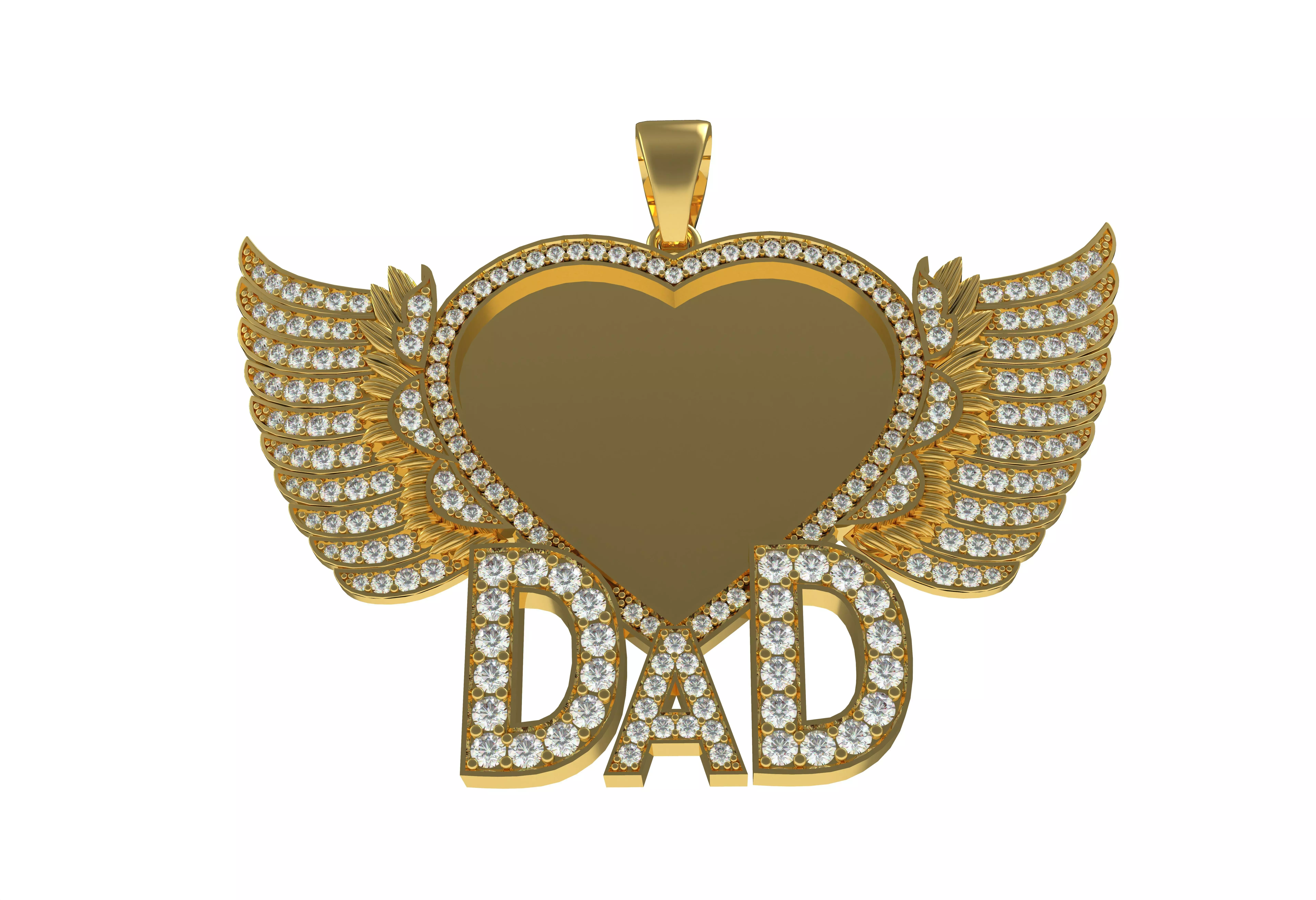 Dad Picture Pendant 08 3D print model