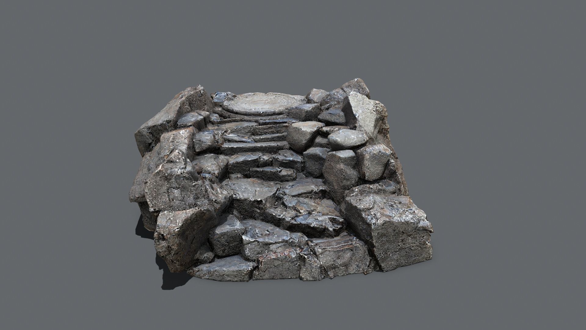 old temple Low-poly 3D model_9