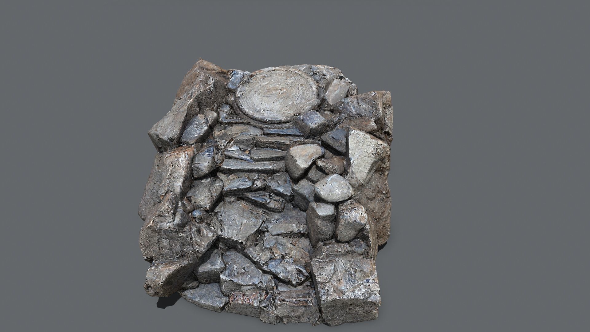 old temple Low-poly 3D model_10