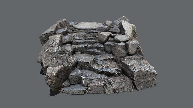 old temple Low-poly 3D model