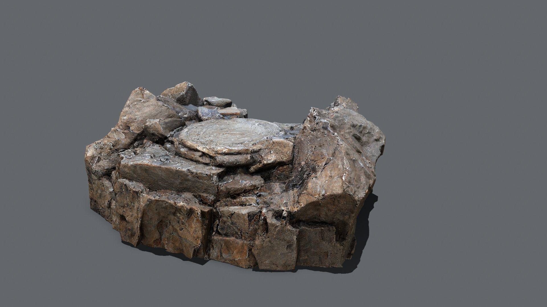 old temple Low-poly 3D model_6