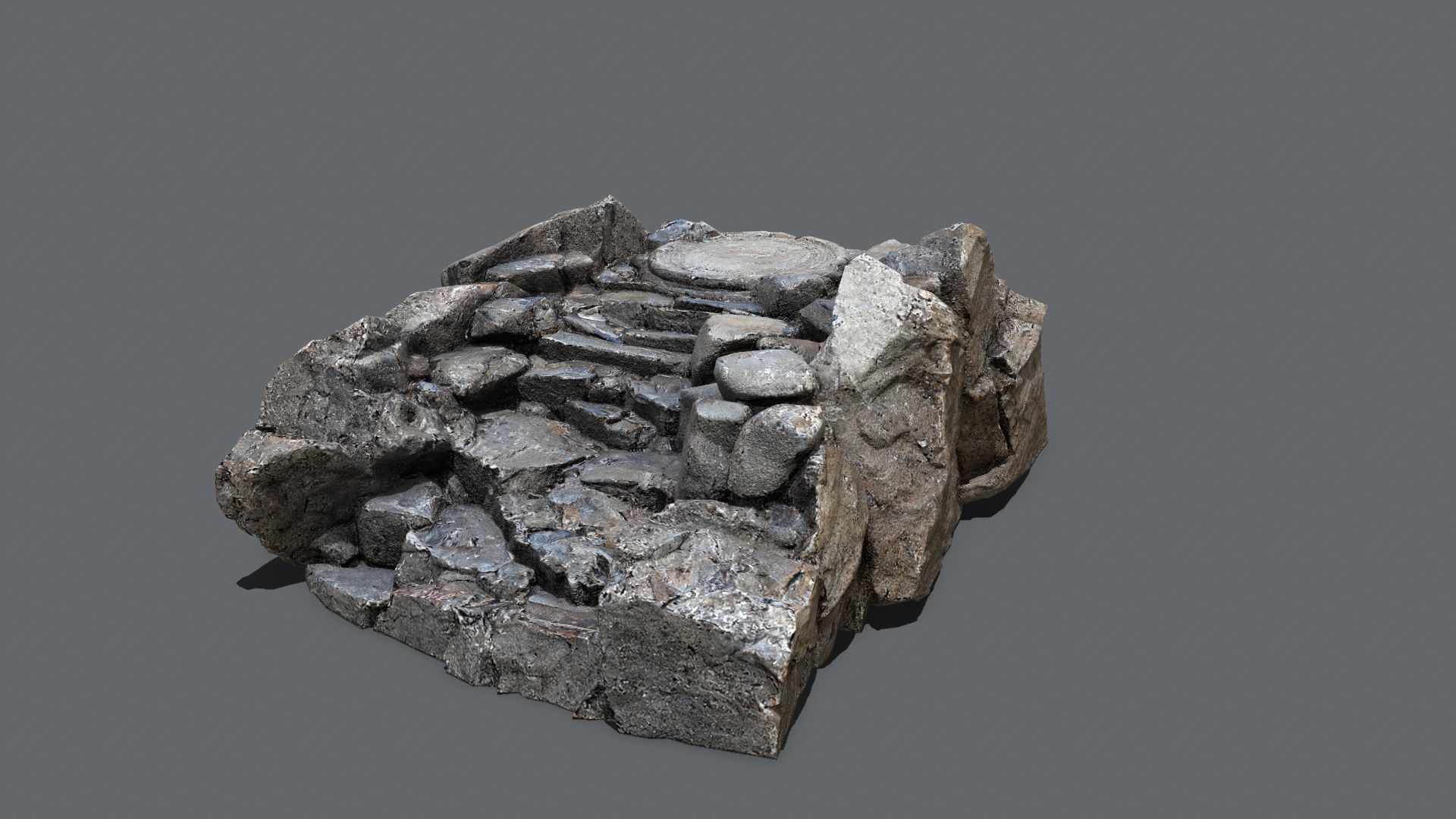 old temple Low-poly 3D model_2