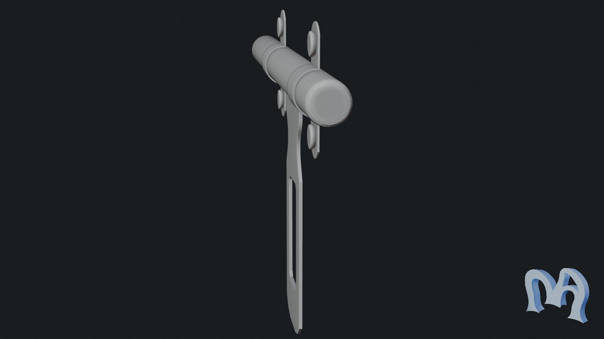 Old padlock door Low-poly 3D model_12