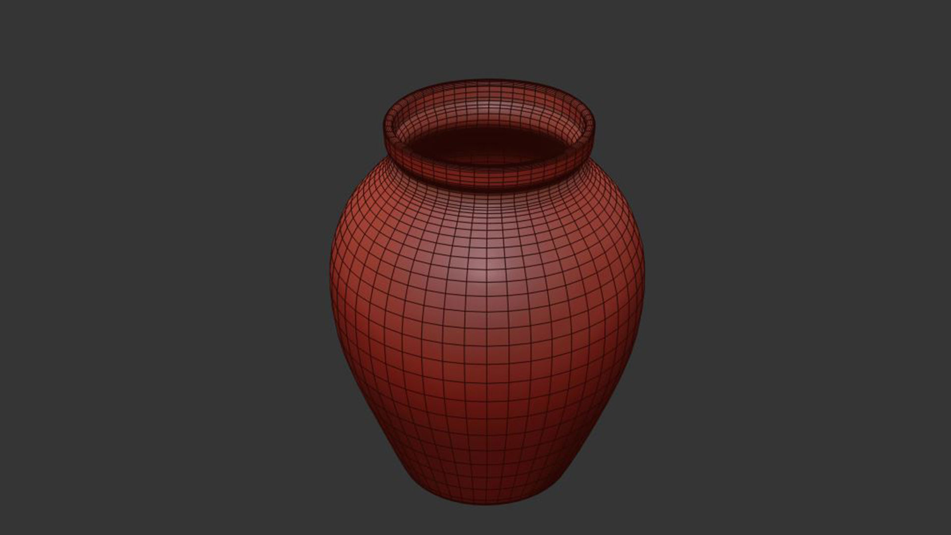 Large Ceramic Vase Lines 3D model_8
