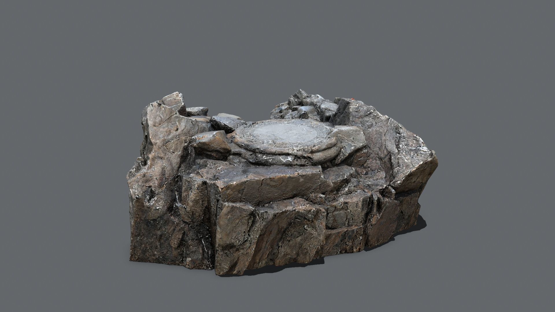 old temple Low-poly 3D model_6