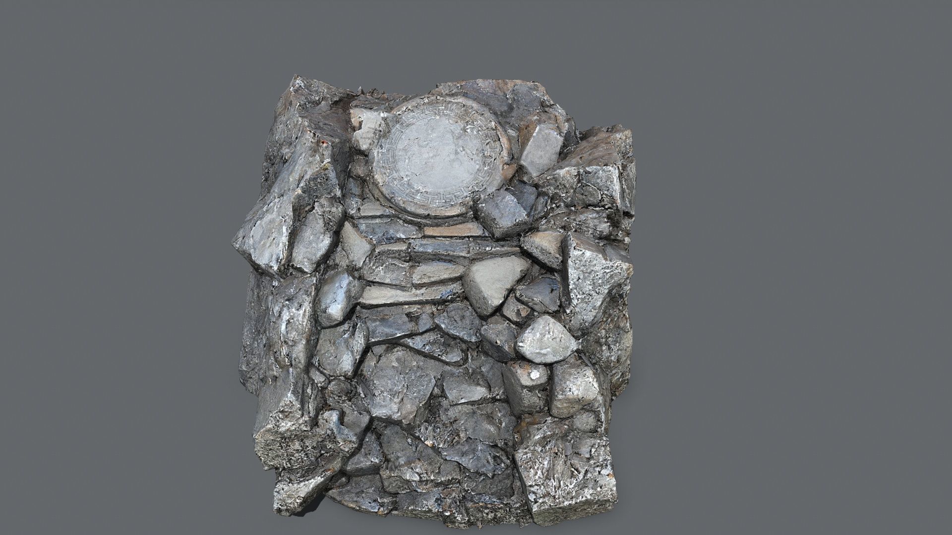 old temple Low-poly 3D model_11