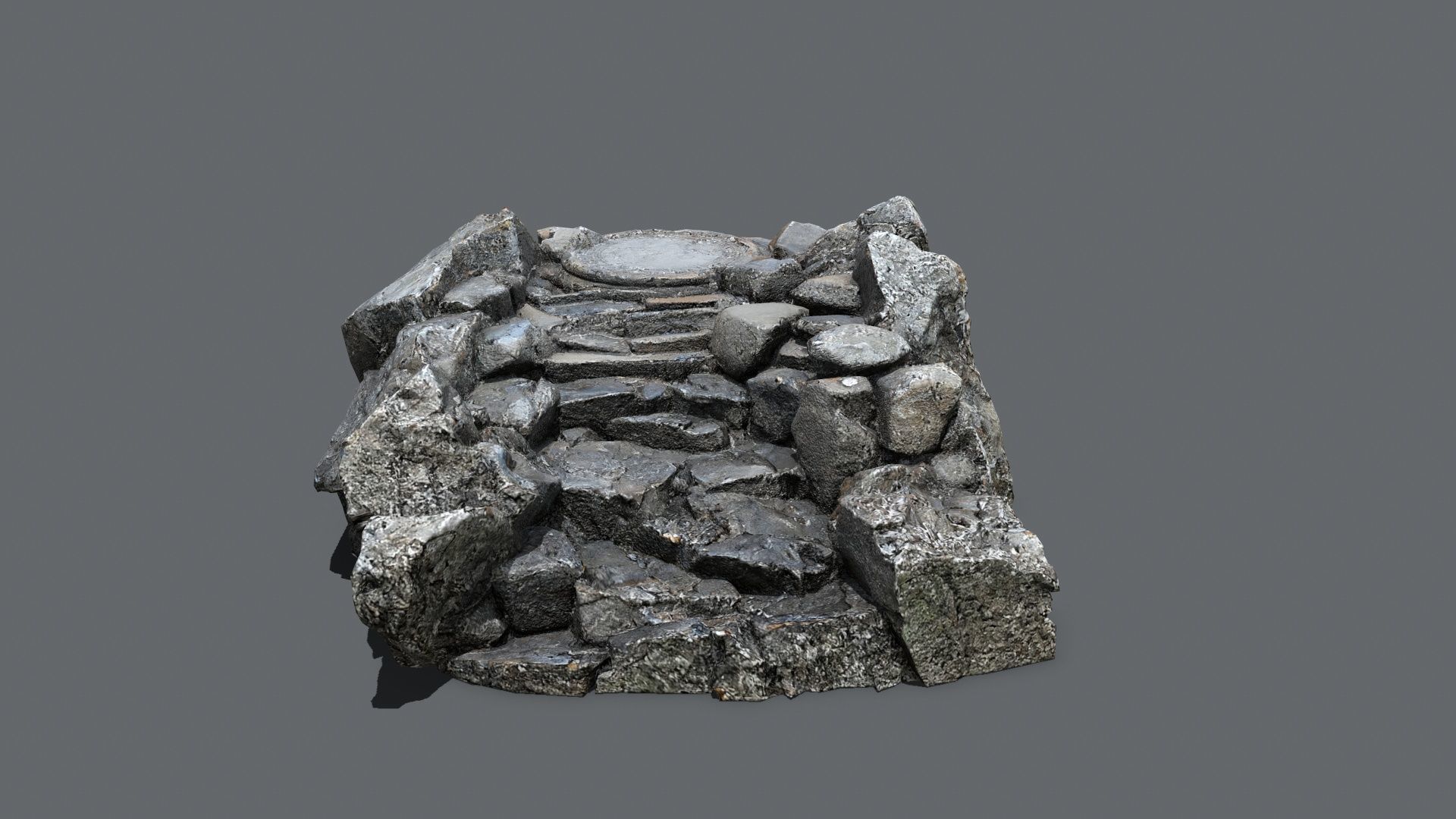 old temple Low-poly 3D model_10