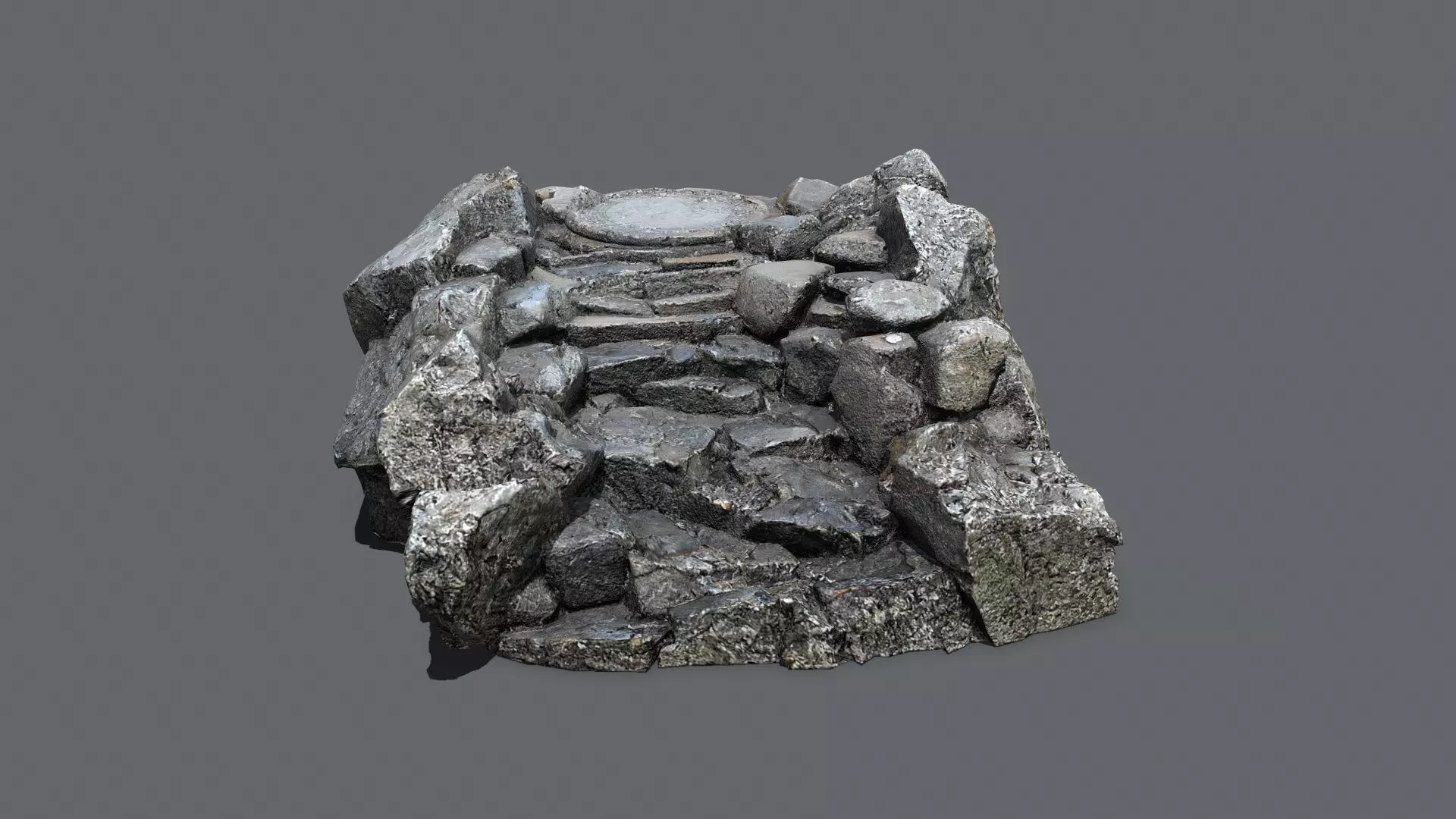 old temple Low-poly 3D model_0