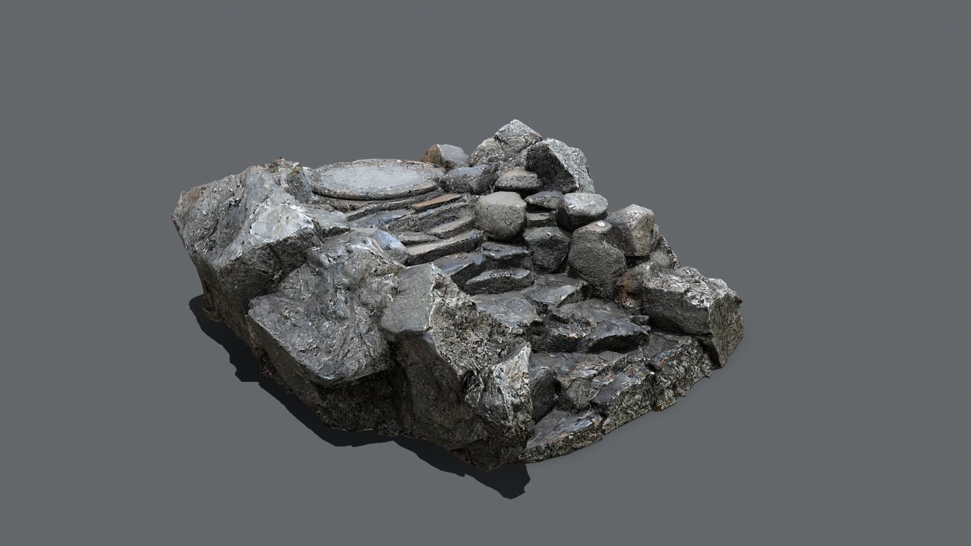 old temple Low-poly 3D model_2