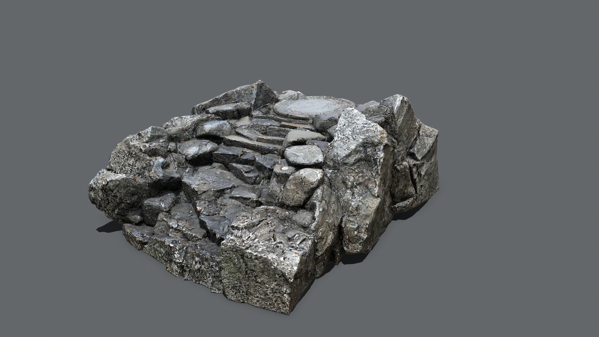 old temple Low-poly 3D model_9