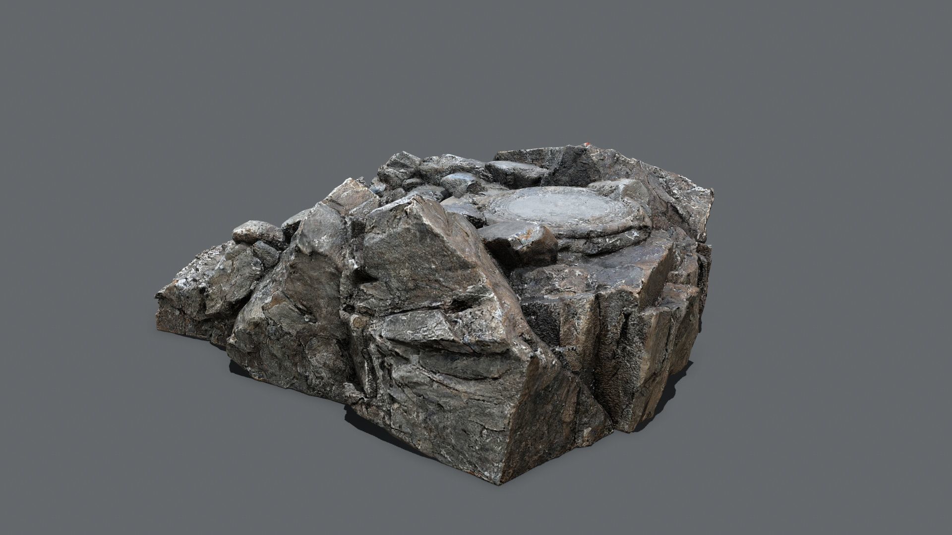 old temple Low-poly 3D model_7