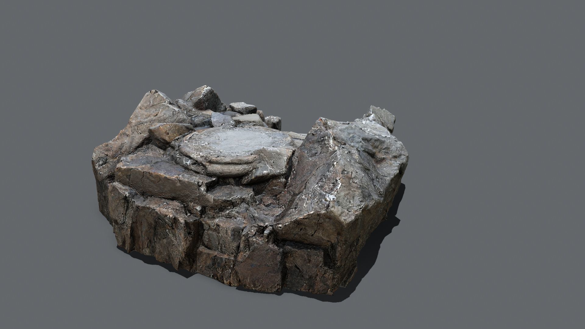 old temple Low-poly 3D model_5