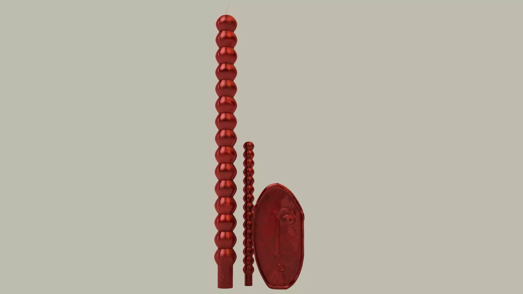 Candles decoration set Free 3D model