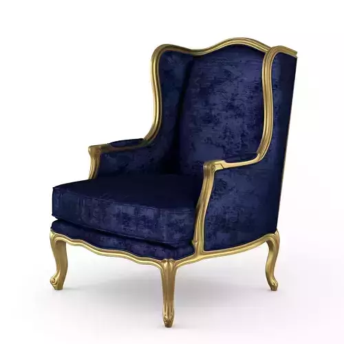 Classic royal blue armchair by Modenese