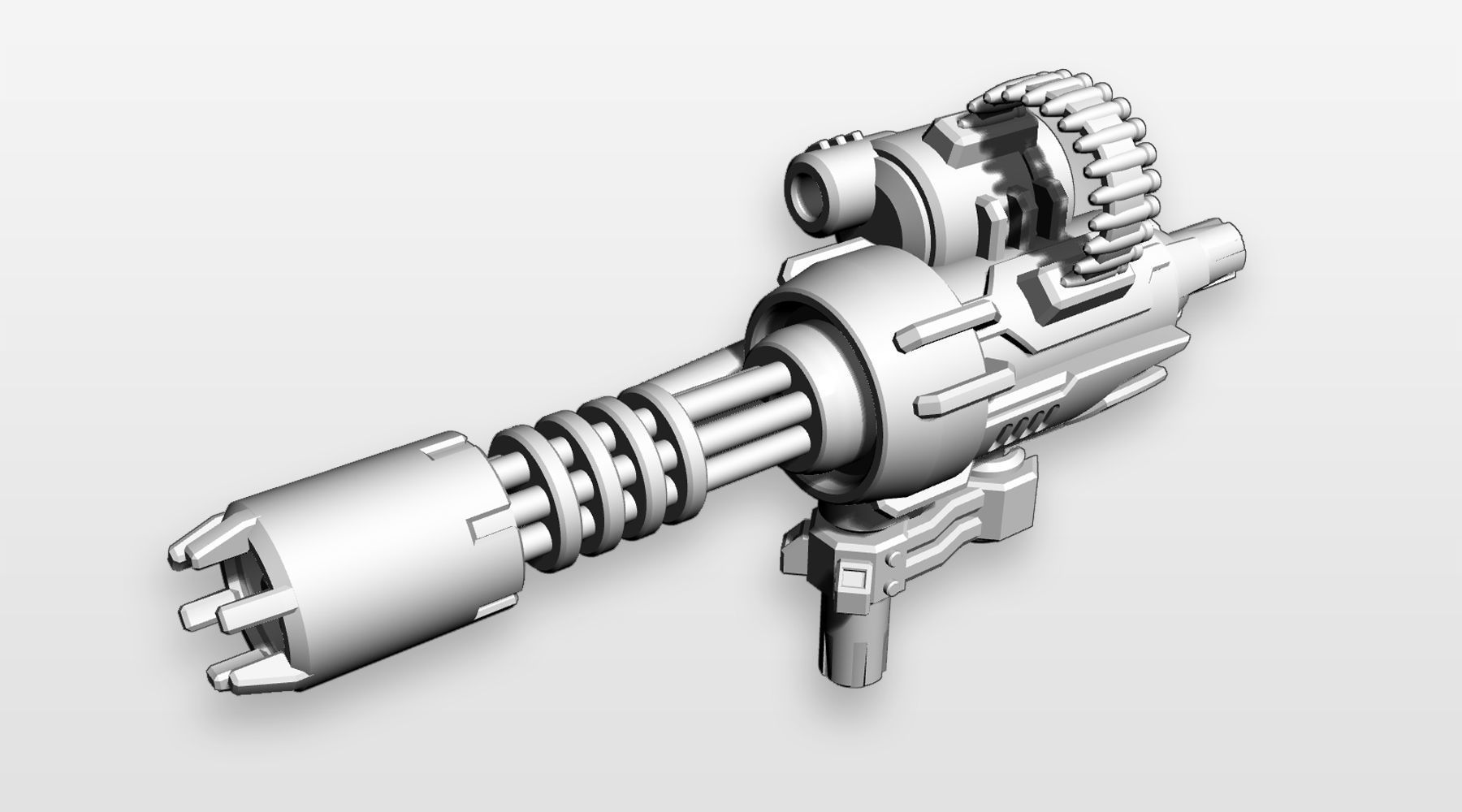 Suppressor Minigun Accessories for TF Prime Vehicon 3D print model_1