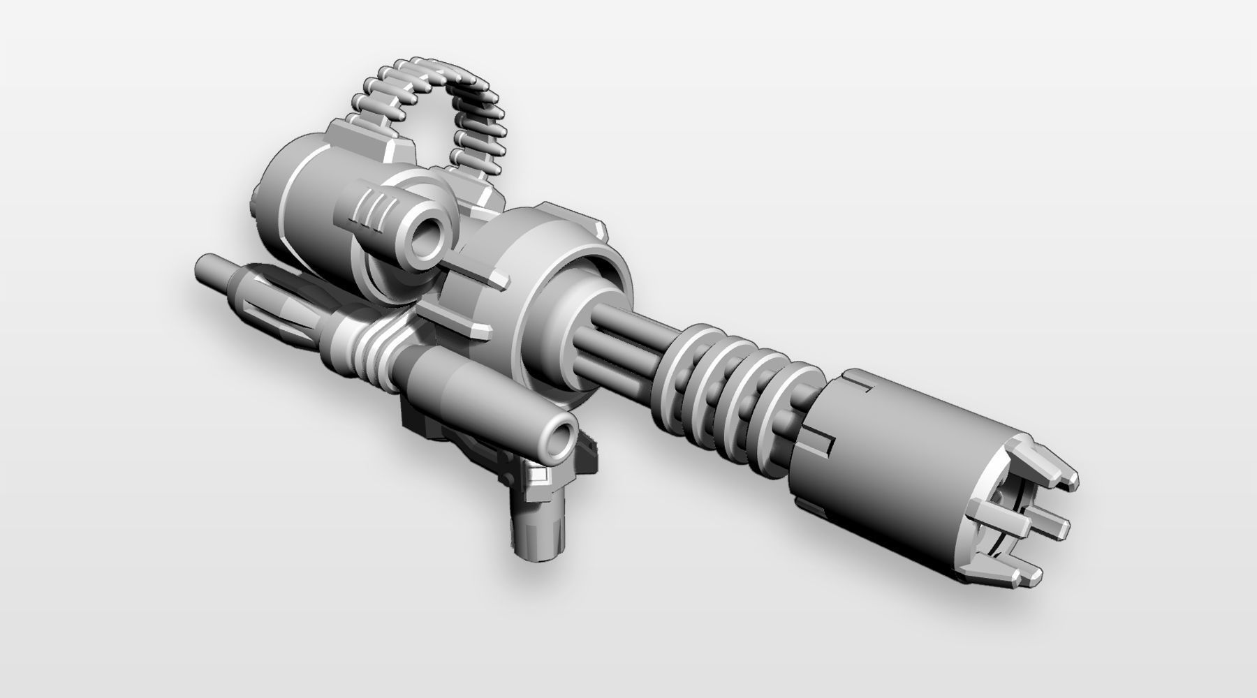 Suppressor Minigun Accessories for TF Prime Vehicon 3D print model_2