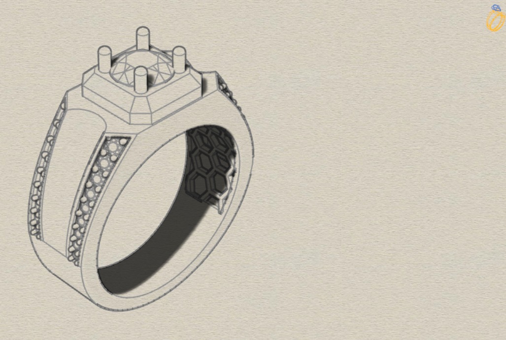 man ring  mr0038 3D print model_7