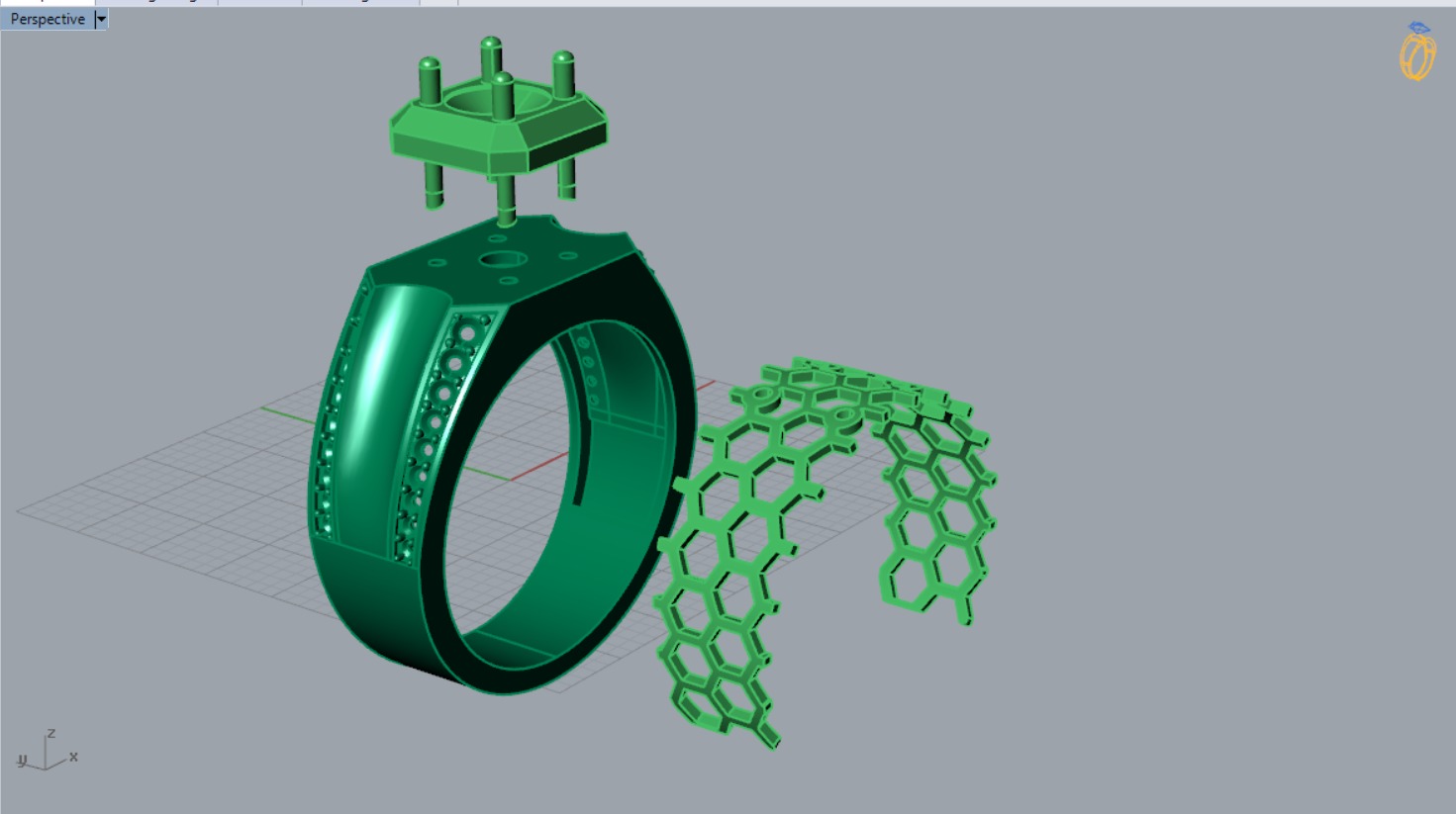 man ring  mr0038 3D print model_13