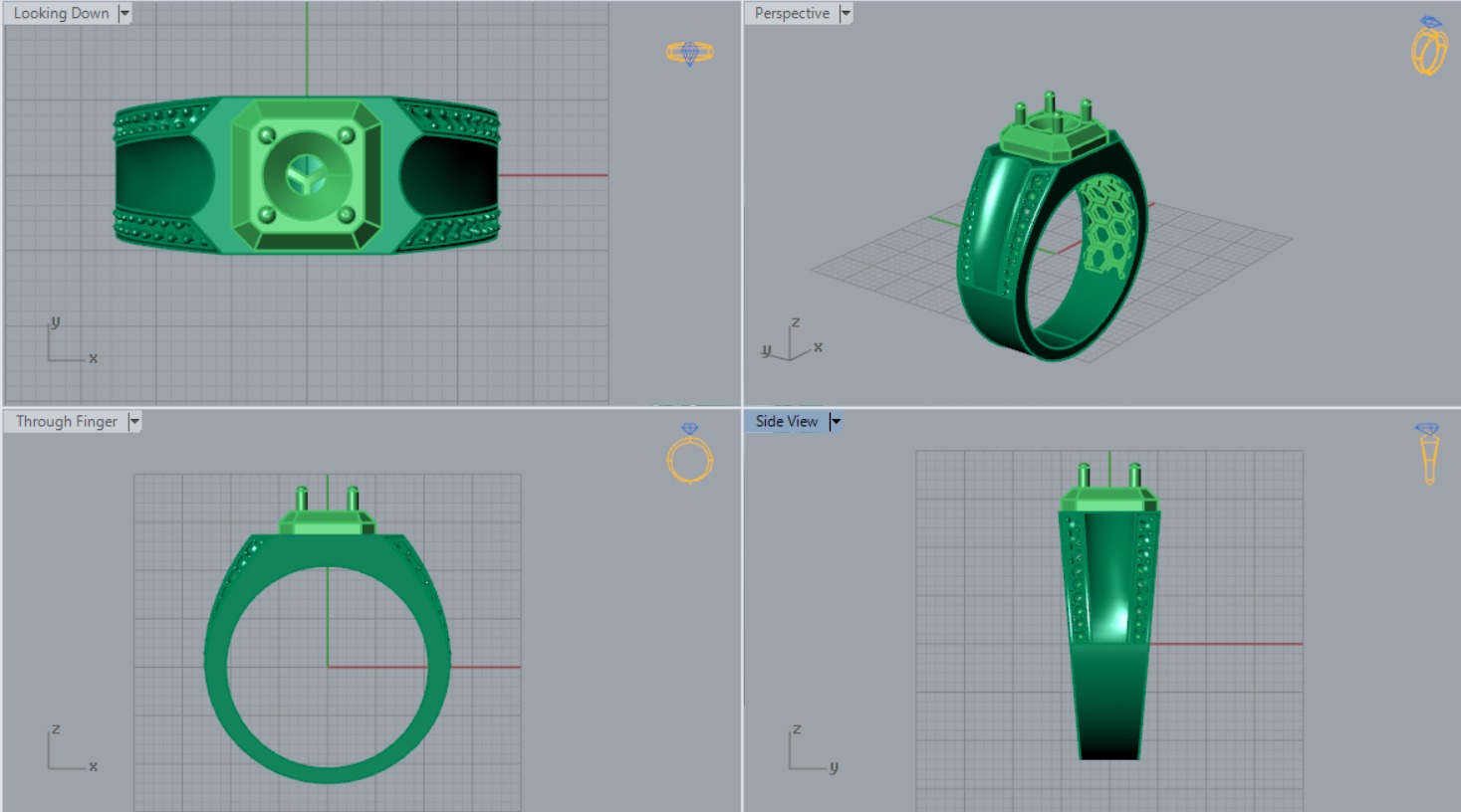 man ring  mr0038 3D print model_18