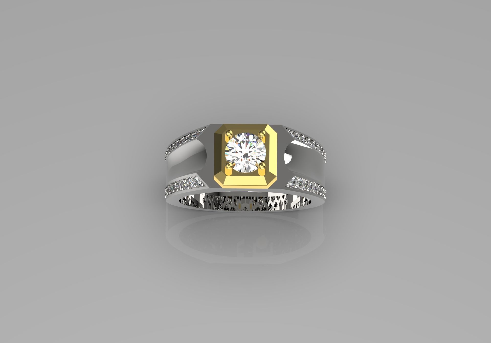 man ring  mr0038 3D print model_3