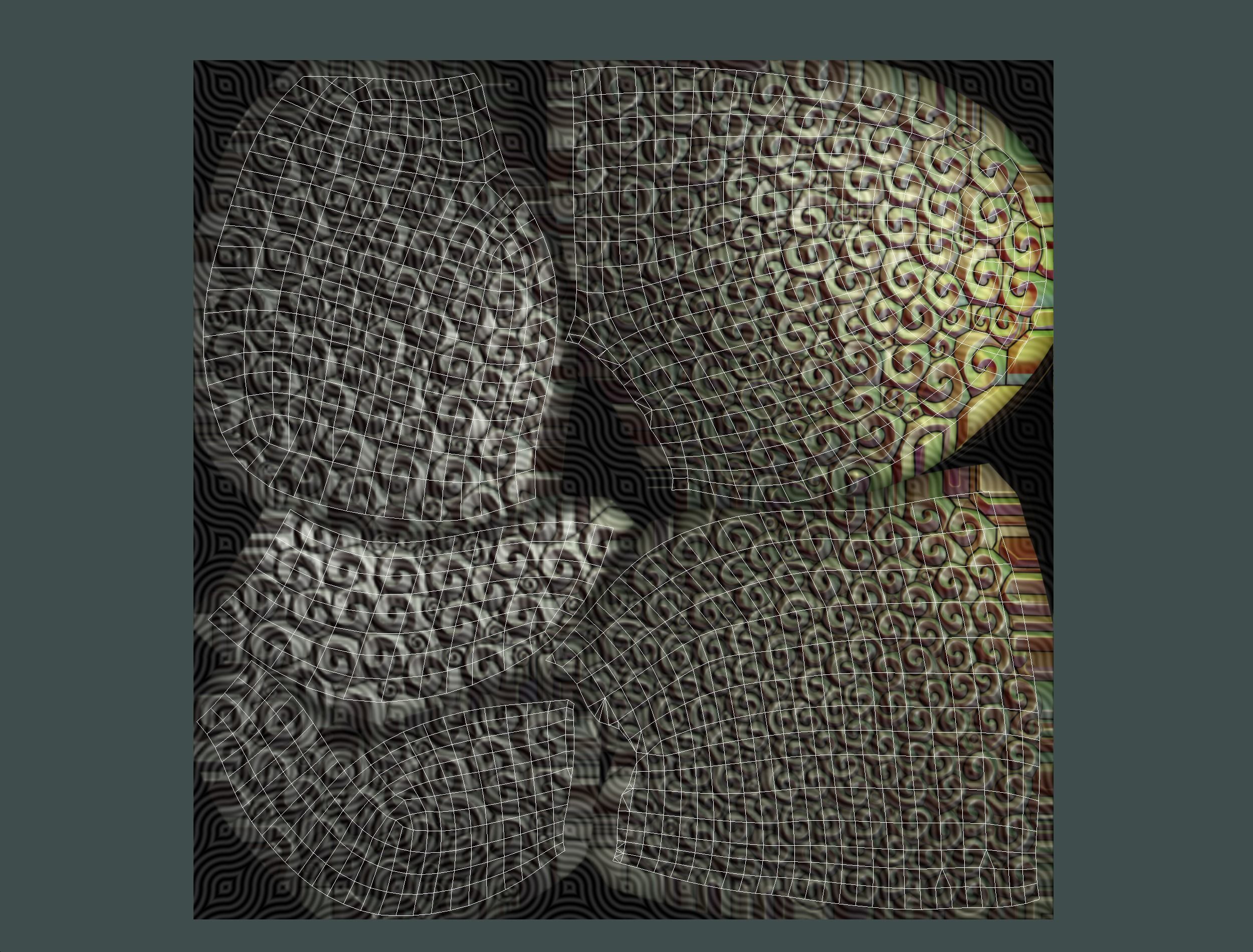 Gold Yellow Afro Hair Cartoon Young Head Wig Low-poly 3D model_20