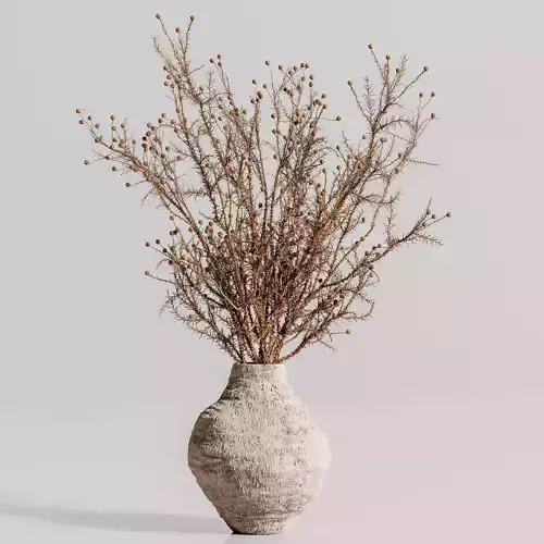 plants bouquet vase 42 3D model