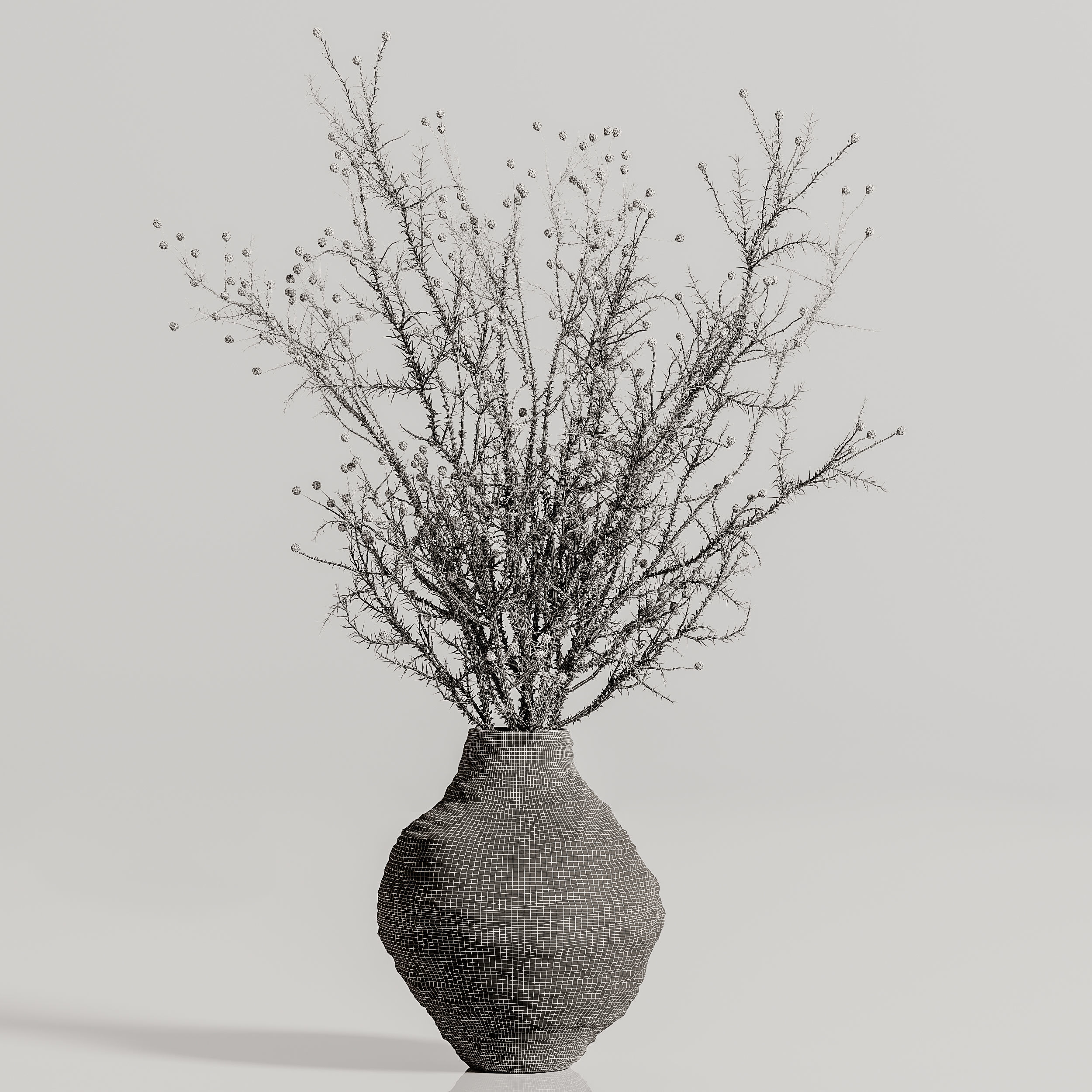 plants bouquet vase 42 3D model_6