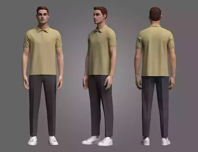 Male Polo and Pant outfit