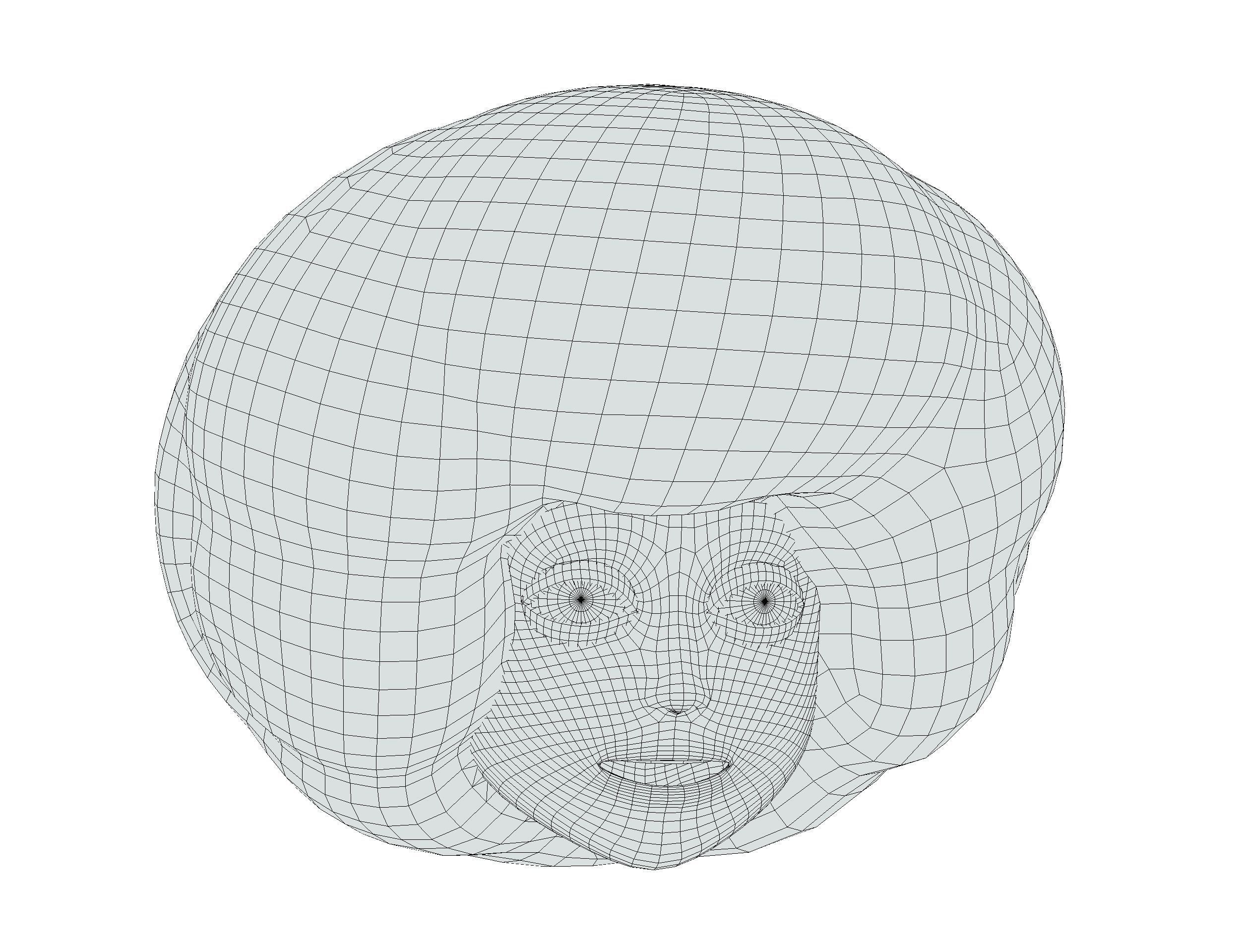 Stylized Afro Pink Neon Hair Multicolor Hot Wig Low-poly 3D model_18