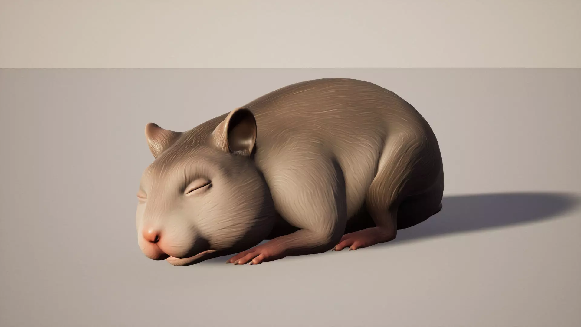Hamster stylized Low-poly 3D model