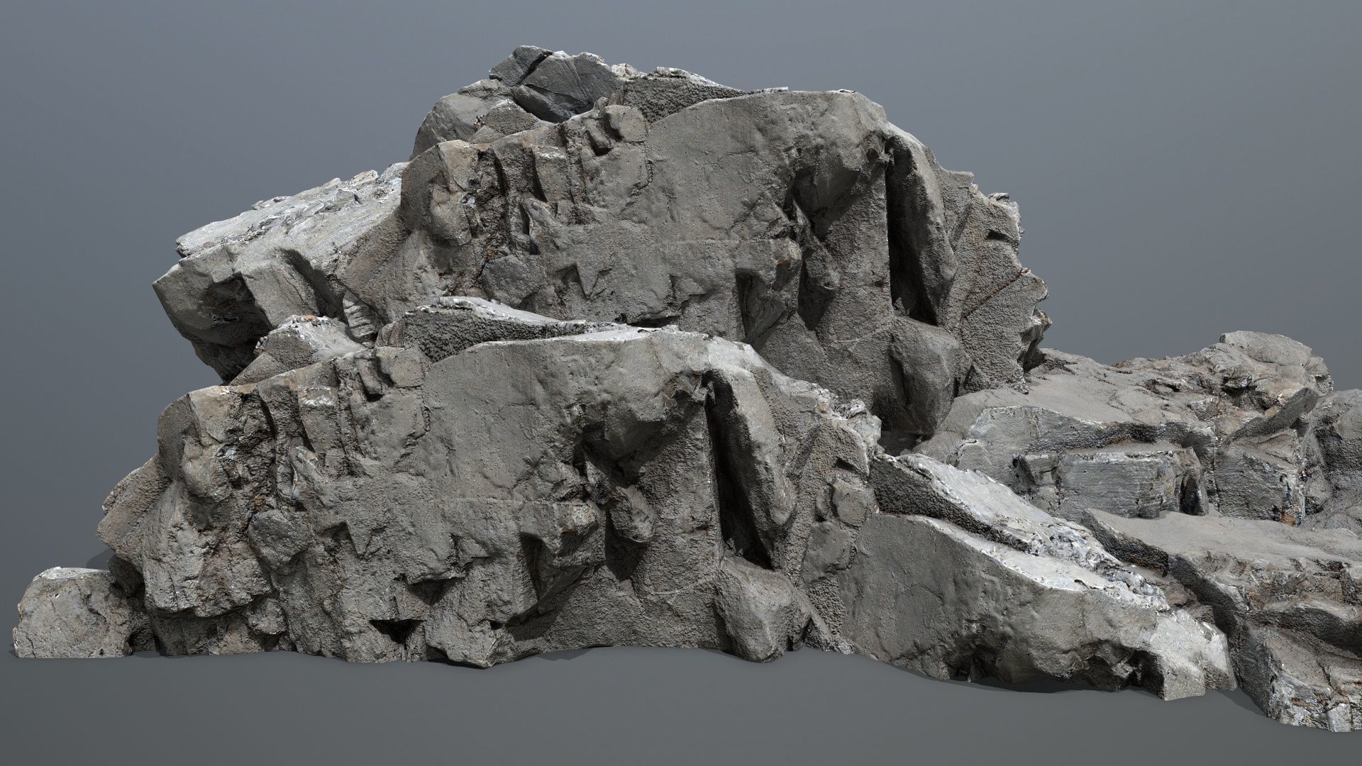 Mountain Low-poly 3D model_1