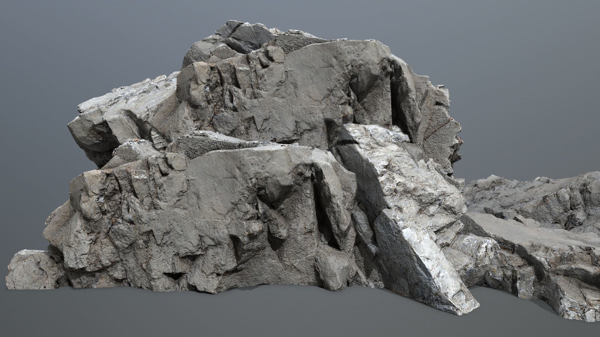 Mountain Low-poly 3D model_3