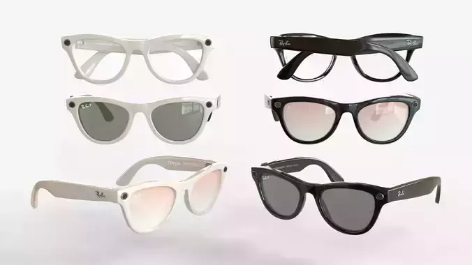 Ray-Ban Meta Skyler Shiny Chalky and Shiny Black