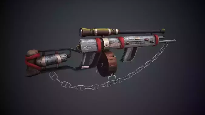 stylized rifle