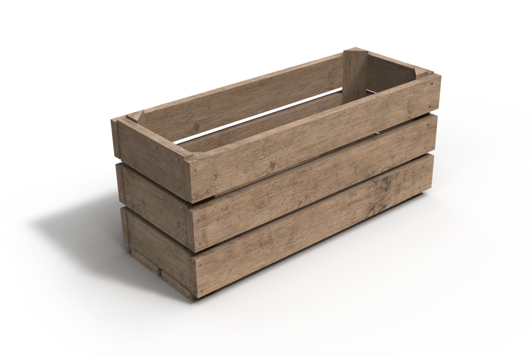 Wooden Crate 3D 3D model_1