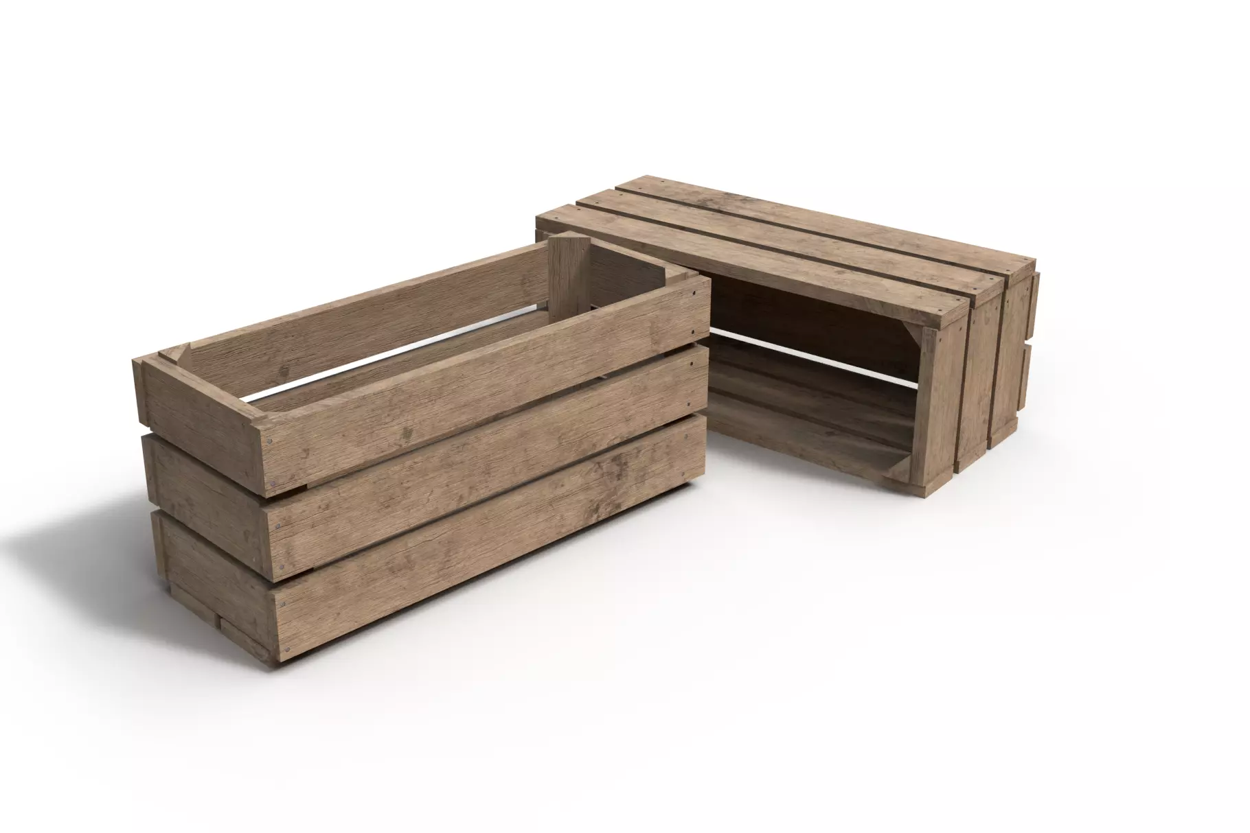 Wooden Crate 3D 3D model_0