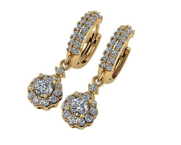 Diamond earring 3d render 3D print model