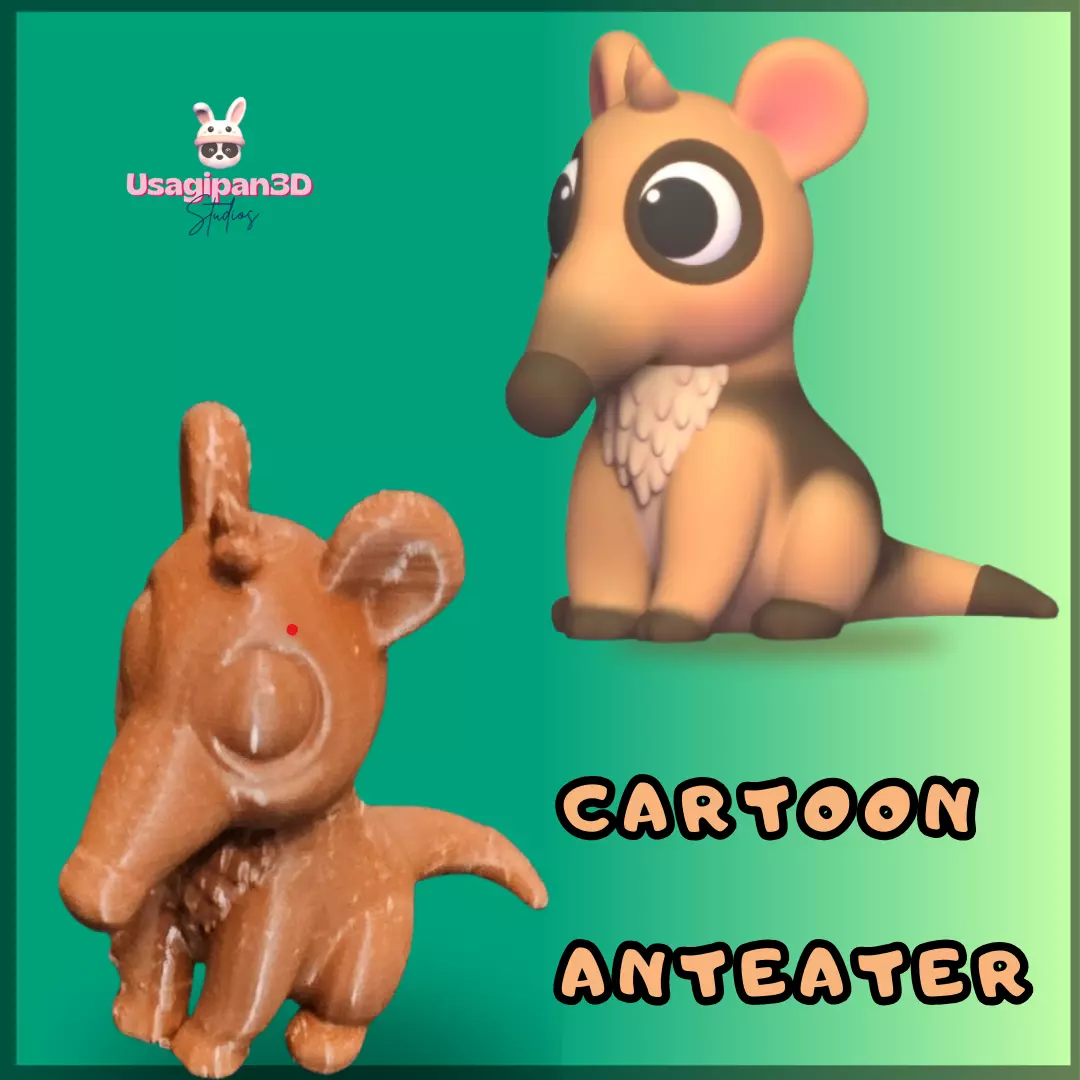 Cartoon Anteater 3D print model_0