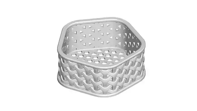 Wicker basket Pentagon  3D print model