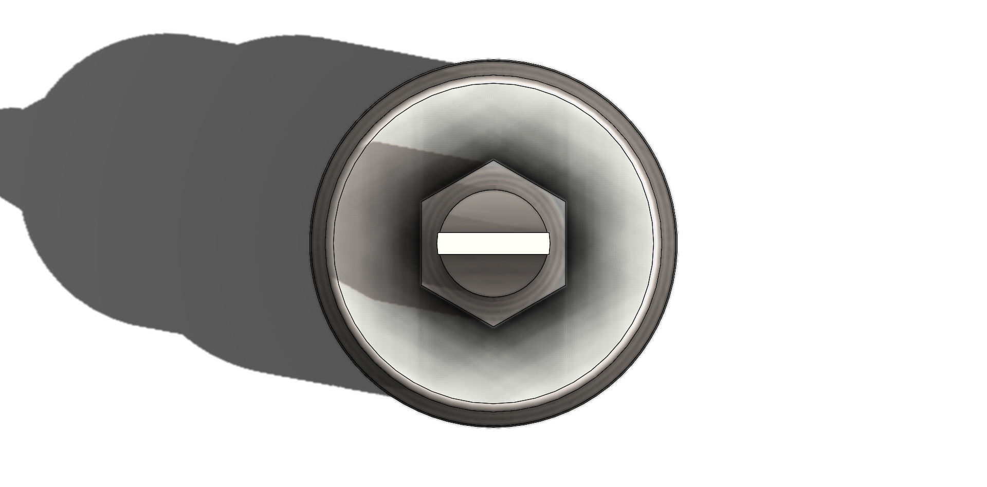 Short Socket Screwdriver Soquete Curto de Fenda 3D model_2