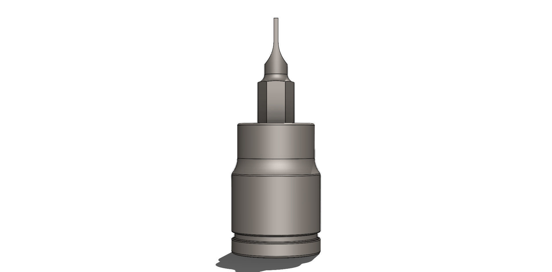 Short Socket Screwdriver Soquete Curto de Fenda 3D model_6