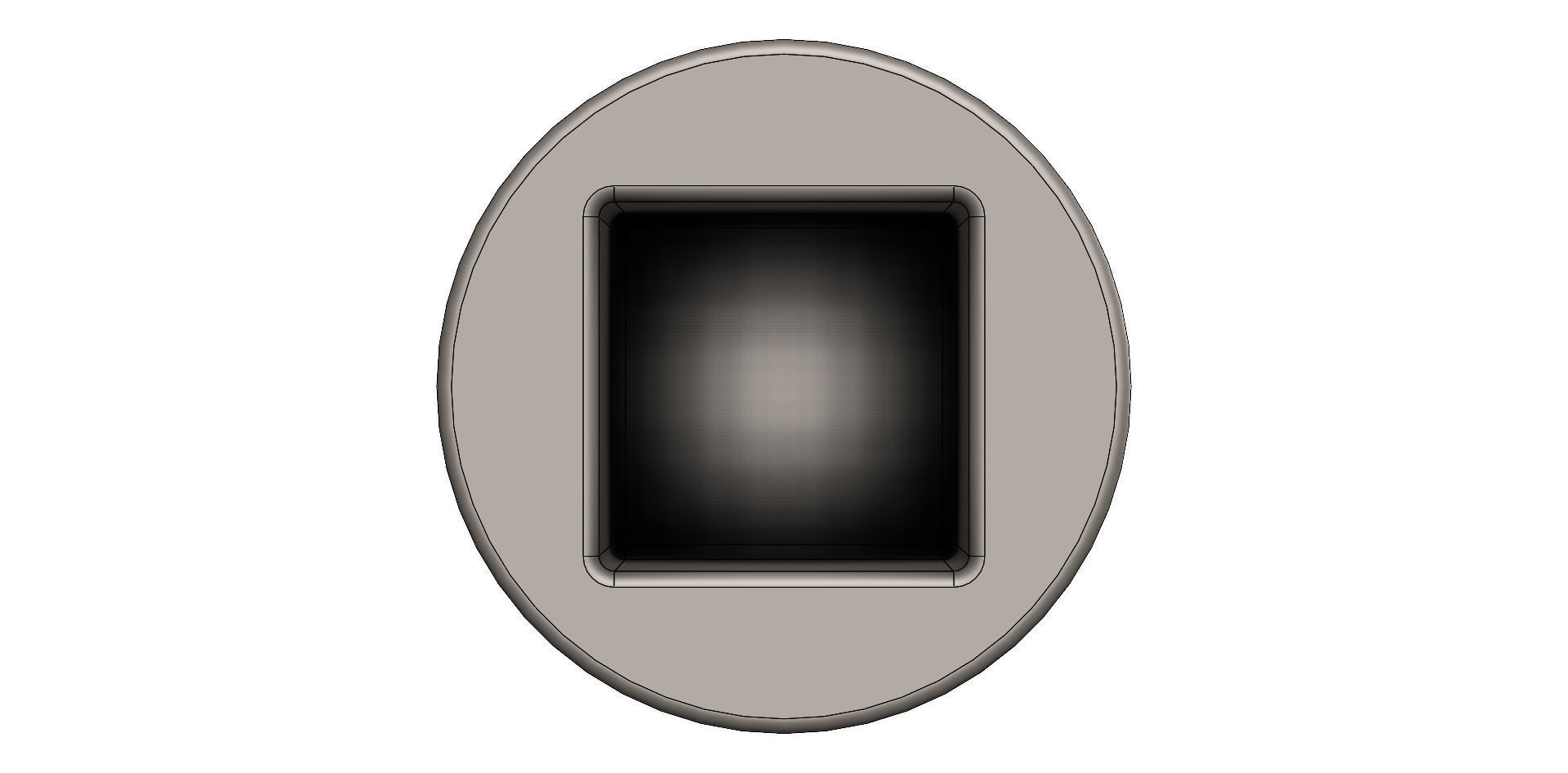 Short Socket Screwdriver Soquete Curto de Fenda 3D model_4